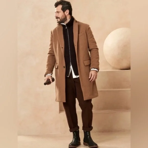 NWT! Banana Republic Burnt Umber Double-Knit Sweater Jacket - Medium Tall - Picture 4 of 5